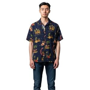 Free Planet Hawaiian Style Button Down Shirt - Small